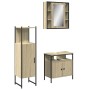 Set de muebles de baño 3 pzas madera contrachapada roble sonoma de , Muebles de baño - Ref: Foro24-3214756, Precio: 231,96 €,...