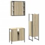 Set de muebles de baño 3 pzas madera contrachapada roble sonoma de , Muebles de baño - Ref: Foro24-3214756, Precio: 231,96 €,...