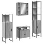 Sonoma gray plywood 4-piece bathroom cabinet set by , Bathroom furniture - Ref: Foro24-3214768, Price: 265,17 €, Discount: %