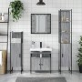 Sonoma gray plywood 4-piece bathroom cabinet set by , Bathroom furniture - Ref: Foro24-3214768, Price: 265,17 €, Discount: %