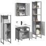 Sonoma gray plywood 4-piece bathroom cabinet set by , Bathroom furniture - Ref: Foro24-3214768, Price: 265,17 €, Discount: %