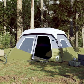 Family tent with LED 6 people quick opening light green by , tents - Ref: Foro24-94307, Price: 177,99 €, Discount: %