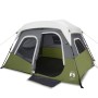 Family tent with LED 6 people quick opening light green by , tents - Ref: Foro24-94307, Price: 178,32 €, Discount: %