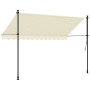 Toldo retráctil de tela y acero crema 300x150 cm de , Toldos - Ref: Foro24-368747, Precio: 88,66 €, Descuento: %