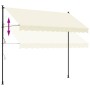 Toldo retráctil de tela y acero crema 300x150 cm de , Toldos - Ref: Foro24-368747, Precio: 88,66 €, Descuento: %