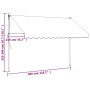 Cream fabric and steel retractable awning 300x150 cm by , Awnings - Ref: Foro24-368747, Price: 88,68 €, Discount: %