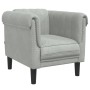 Light gray velvet armchair by , Sofas - Ref: Foro24-372565, Price: 184,75 €, Discount: %