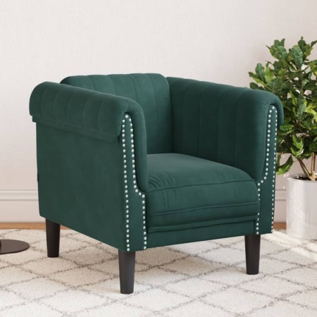 Dark green velvet armchair by , Sofas - Ref: Foro24-372567, Price: 185,35 €, Discount: %