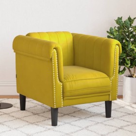 Sillón de terciopelo amarillo de , Sofás - Ref: Foro24-372571, Precio: 169,99 €, Descuento: %