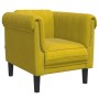 Sillón de terciopelo amarillo de , Sofás - Ref: Foro24-372571, Precio: 170,54 €, Descuento: %