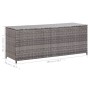 Graue Garten-Aufbewahrungsbox aus synthetischem Rattan, 150 x 50 x 60 cm von vidaXL, Aufbewahrungsboxen für den Außenbereich ...