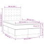 Cama box spring con colchón y LED tela marrón oscuro 120x190 cm de , Camas y somieres - Ref: Foro24-3270275, Precio: 417,67 €...