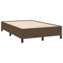 Cama box spring con colchón y LED tela marrón oscuro 120x190 cm de , Camas y somieres - Ref: Foro24-3270221, Precio: 428,41 €...