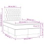 Cama box spring con colchón y LED tela marrón oscuro 120x190 cm de , Camas y somieres - Ref: Foro24-3270221, Precio: 428,41 €...