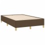 Cama box spring con colchón y LED tela marrón oscuro 120x190 cm de , Camas y somieres - Ref: Foro24-3270235, Precio: 415,99 €...