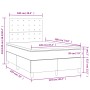 Cama box spring con colchón y LED tela marrón oscuro 120x190 cm de , Camas y somieres - Ref: Foro24-3270277, Precio: 417,38 €...