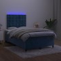 Cama box spring colchón y LED terciopelo azul oscuro 120x190 cm de , Camas y somieres - Ref: Foro24-3270339, Precio: 419,05 €...