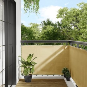 Balcony screen 100% polyester Oxford sand color 90x500 cm by , Umbrellas - Ref: Foro24-4000030, Price: 25,47 €, Discount: %