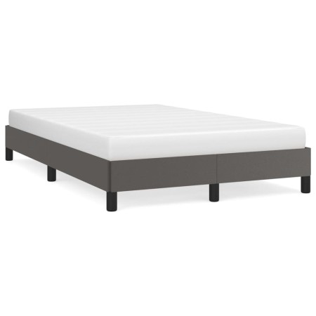 Estructura de cama cuero sintético gris 120x190 cm de , Camas y somieres - Ref: Foro24-379500, Precio: 95,86 €, Descuento: %