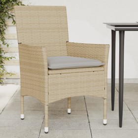 Gartensessel mit Kissen 2 Einheiten beiges synthetisches Rattan von , Gartenstühle - Ref: Foro24-368112, Preis: 122,99 €, Rab...