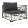 Set de muebles de jardín 6 pzas y cojines ratán sintético gris de vidaXL, Conjuntos de jardín - Ref: Foro24-46809, Precio: 57...