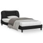 Estructura cama con luces LED cuero sintético negro 100x200 cm de , Camas y somieres - Ref: Foro24-3213913, Precio: 160,74 €,...