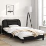 Bed frame with LED lights black synthetic leather 100x200 cm by , Beds and slatted bases - Ref: Foro24-3213913, Price: 161,87...