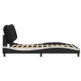 Estructura de cama luces LED cuero PE negro y blanco 140x190 cm de , Camas y somieres - Ref: Foro24-3213932, Precio: 225,21 €...