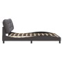 Bed frame with LED light gray synthetic leather 180x200 cm by , Beds and slatted bases - Ref: Foro24-3213951, Price: 250,99 €...