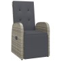 Sillón reclinable de jardín con cojines ratán sintético gris de , Sillas de jardín - Ref: Foro24-319540, Precio: 227,99 €, De...