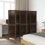 Dark brown paulownia wood 5-panel separator screen by , Room dividers - Ref: Foro24-358661, Price: 100,50 €, Discount: %