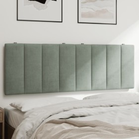 Light gray velvet padded headboard 120 cm by , Headboards and footboards - Ref: Foro24-374661, Price: 50,99 €, Discount: %