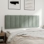 Light gray velvet padded headboard 120 cm by , Headboards and footboards - Ref: Foro24-374661, Price: 45,02 €, Discount: %