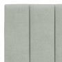 Light gray velvet padded headboard 120 cm by , Headboards and footboards - Ref: Foro24-374661, Price: 45,02 €, Discount: %