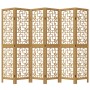 6-panel partition screen solid paulownia wood brown by , Room dividers - Ref: Foro24-358874, Price: 122,38 €, Discount: %