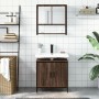 2-piece bathroom furniture set in oak brown plywood by , Bathroom furniture - Ref: Foro24-3214664, Price: 103,30 €, Discount: %