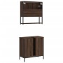 Set de muebles baño 2 pzas madera contrachapada marrón roble de , Muebles de baño - Ref: Foro24-3214664, Precio: 103,30 €, De...