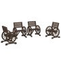 Garden chairs 4 units solid fir wood by , Garden chairs - Ref: Foro24-3207128, Price: 420,99 €, Discount: %