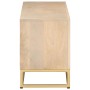 Mueble de TV madera maciza de mango y hierro 110x30x40 cm de , Almacenamiento para CD y DVD - Ref: Foro24-372022, Precio: 233...