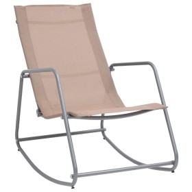 Silla mecedora de jardín textilene taupe 95x54x85 cm de vidaXL, Sillas de jardín - Ref: Foro24-47930, Precio: 51,99 €, Descue...