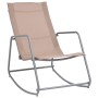 Silla mecedora de jardín textilene taupe 95x54x85 cm de vidaXL, Sillas de jardín - Ref: Foro24-47930, Precio: 52,45 €, Descue...