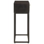 Solid mango wood and black iron console table 90x30x76 cm by , Side tables - Ref: Foro24-372003, Price: 175,29 €, Discount: %