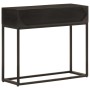 Solid mango wood and black iron console table 90x30x76 cm by , Side tables - Ref: Foro24-372003, Price: 175,29 €, Discount: %