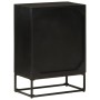 Iron and solid black mango wood sideboard 55x30x76 cm by , Lockers and storage cabinets - Ref: Foro24-372001, Price: 220,74 €...