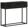 Solid mango wood and black iron console table 90x30x76 cm by , Side tables - Ref: Foro24-372008, Price: 193,98 €, Discount: %