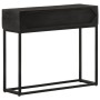 Solid mango wood and black iron console table 90x30x76 cm by , Side tables - Ref: Foro24-372008, Price: 193,98 €, Discount: %