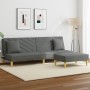 2-Sitzer-Schlafsofa mit Kissen und Hocker aus dunkelgrauem Stoff von , Sofas - Ref: Foro24-3216256, Preis: 283,59 €, Rabatt: %