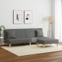 Sofá cama de 2 plazas con almohadas y taburete tela gris oscuro de , Sofás - Ref: Foro24-3216256, Precio: 283,59 €, Descuento: %