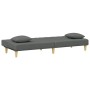 Sofá cama de 2 plazas con almohadas y taburete tela gris oscuro de , Sofás - Ref: Foro24-3216256, Precio: 283,59 €, Descuento: %