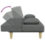 Sofá cama de 2 plazas con almohadas y taburete tela gris oscuro de , Sofás - Ref: Foro24-3216256, Precio: 283,59 €, Descuento: %